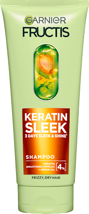 Šampon za neukrotljive, suhe lase Keratin Sleek GARNIER FRUCTIS