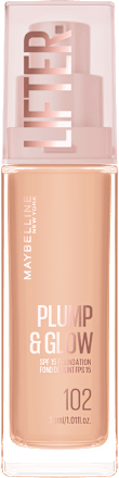 Podkład rozświetlający do twarzy Lifter Plump&Glow 102 MAYBELLINE NEW YORK