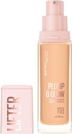 Podkład rozświetlający do twarzy Lifter Plump&Glow 118 MAYBELLINE NEW YORK