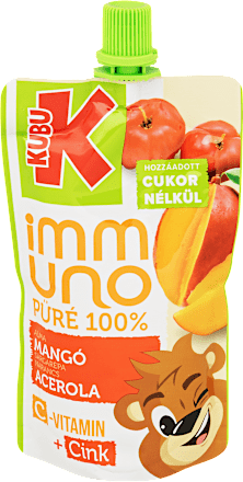 Gyümölcspüré, alma-mangó-sárgarépa-narancs-acerola KUBU