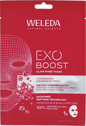 Spevňujúca textilná pleťová maska Exo Boost Instant Firming & Glow WELEDA