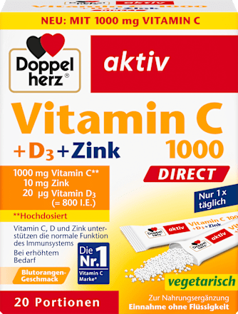 Vitamin C 1000mg + Zink Direct 20 St Doppelherz