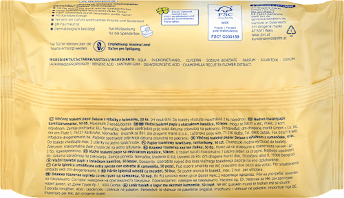 Feuchtes Toilettenpapier Deluxe Kamille (2x50 Stück) Sanft&Sicher