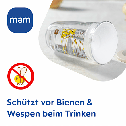 Trinkbecher Easy to Drink lila/beige, ab 8. Monat, 290 ml mam