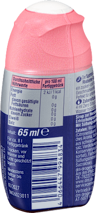 Zero Sirup, Rhabarber-Geschmack Sportness