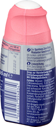 Zero Sirup, Rhabarber-Geschmack Sportness