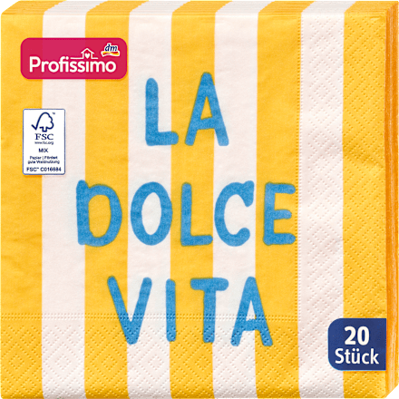 Serviette "La Dolce Vita" (33x33cm) Profissimo