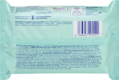 Feuchtes Toilettenpapier Deluxe Sensitive Sanft&Sicher