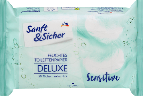 Feuchtes Toilettenpapier Deluxe Sensitive Sanft&Sicher