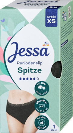 Slip mestruali lavabili con pizzo - tg. XS Jessa