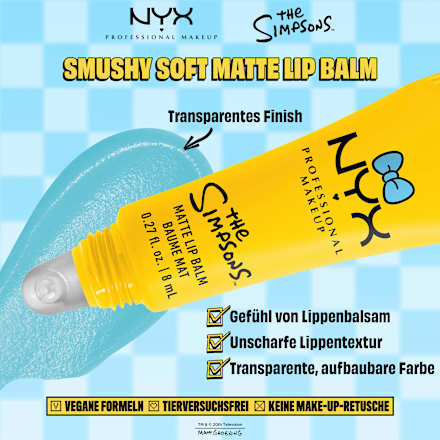 Lippenbalsam Smushy Simpsons Bart Bubble Peekaboo Blue NYX PROFESSIONAL MAKEUP