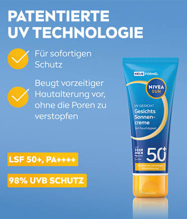 Sonnencreme Gesicht LSF 50+ NIVEA SUN