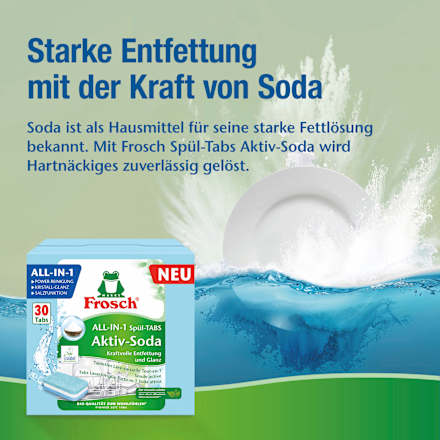 Geschirrspül-Tabs All-in-1 Aktiv-Soda Frosch