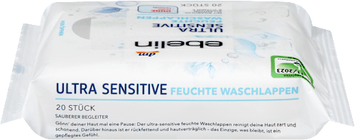 Vlažni robčki za čiščenje obraza Ultra Sensitive  ebelin