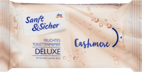 Nedves toalettpapír Deluxe Cashmere, mini csomag Sanft&Sicher