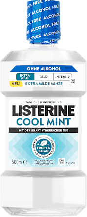 Mundspülung Cool Mint Extra Milde Minze alkoholfrei Listerine