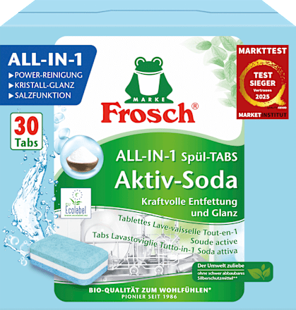 Geschirrspül-Tabs All-in-1 Aktiv-Soda Frosch