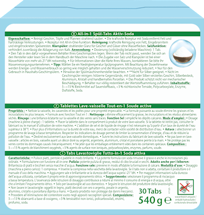 Geschirrspül-Tabs All-in-1 Aktiv-Soda Frosch