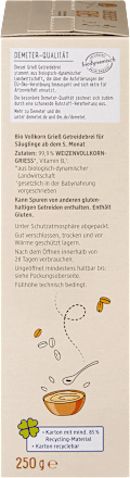Getreidebrei Grieß ab dem 5. Monat dmBio