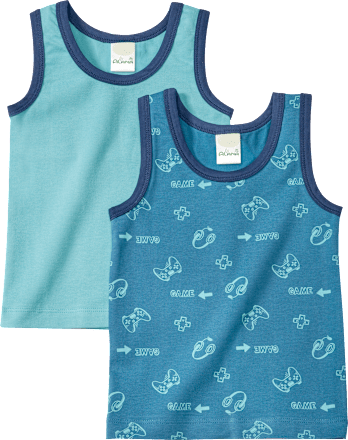 Unterhemden mit Game-Muster, blau, Gr. 98/104 ALANA