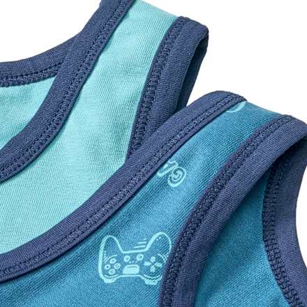 Unterhemden mit Game-Muster, blau, Gr. 98/104 ALANA