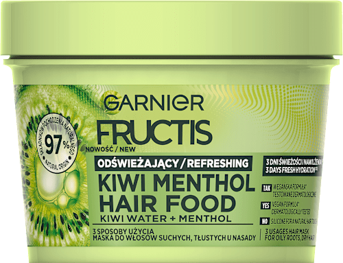 Maska do włosów suchych, tłustych u nasady Kiwi Hair Food GARNIER FRUCTIS