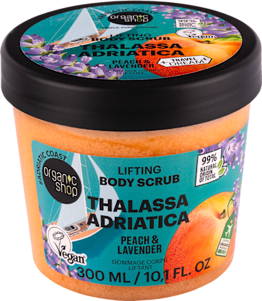 Liftingový telový peeling Thalassa Adriatica s broskyňou a levanduľou organic shop