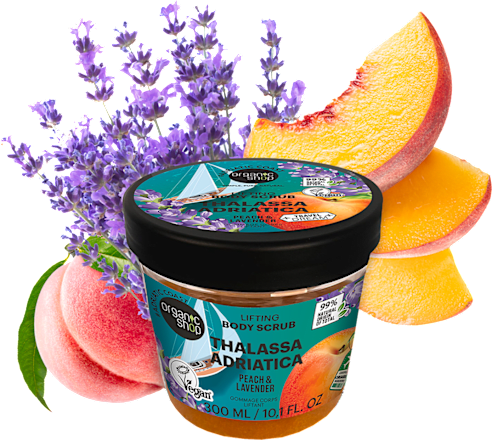 Liftingový telový peeling Thalassa Adriatica s broskyňou a levanduľou organic shop