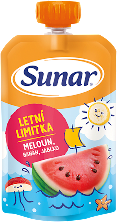 Ovocná kapsička melón, banán, jablko Sunar