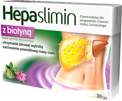 Suplement diety dla zdrowej wątroby z biotyną, tabletki HEPASLIMIN