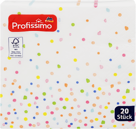 Servietten Konfetti 25 x 25 cm Profissimo