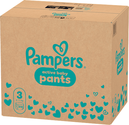 plenkové kalhotky, velikost 3 Pampers active baby