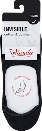 unisex ponožky Invisible, 35-38 černé Bellinda