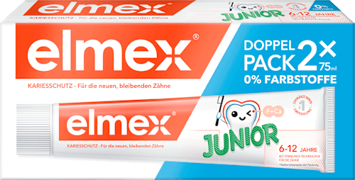 Zahnpasta Kinder Junior 6-12 Jahren (2x75ml) elmex