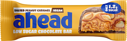 Nussriegel, Salted Peanut Caramel Low Sugar Bar ahead