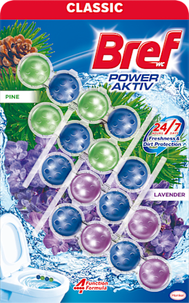 Ароматизатор за тоалетна Power Aktiv, 4x50g Bref