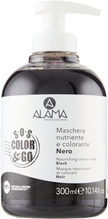 Maschera nutriente colorante SOS Color&Go - nero ALAMA PROFESSIONAL