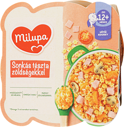 Tálcás bébiétel, Sonkás tészta zöldségekkel, 1 éves kortól Milupa