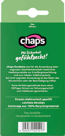 Kondome Classic Natur, Breite 52mm Chaps