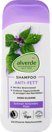 Šampon ANTI-FETT proti mastnim lasem z bio koprivo alverde NATURKOSMETIK
