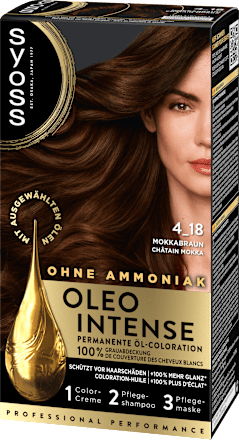 Haarfarbe Permanente Öl-Coloration 4-18 Mokkabraun Syoss Oleo Intense
