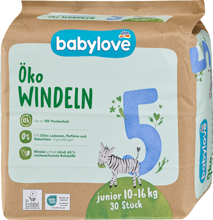 Eko Pieluszki rozmiar 5, junior, 10-16 kg babylove