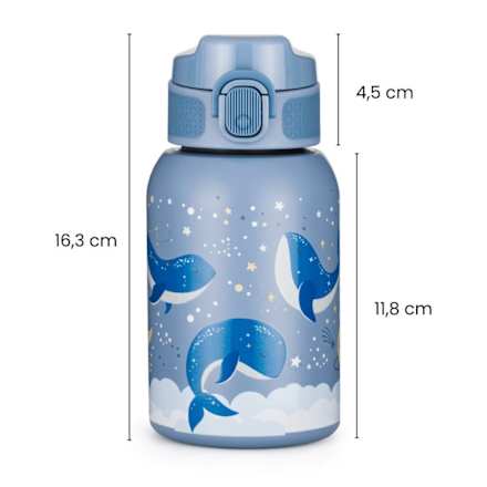 lahev nerezová termo se slámkou 350 ml Whale Song Petite&Mars