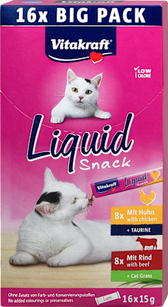 Katzensnack Liquid mit Huhn & Rind Vitakraft