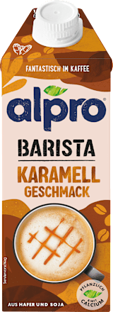 Hafer-Sojadrink Barista Karamell Geschmack alpro