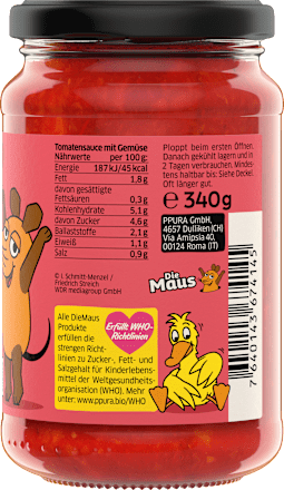 Tomatensauce Kinder mit Gemüse PPURA