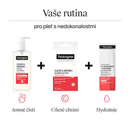 náplasti na nedokonalosti Clear & Defend+ Neutrogena