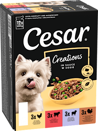 Nassfutter Hund Creations in Sauce, Mulitpack (12x100 g) Cesar