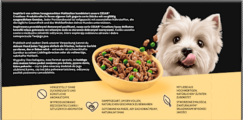 Nassfutter Hund Creations in Sauce, Mulitpack (12x100 g) Cesar