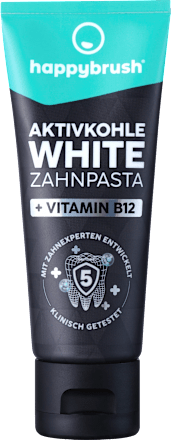 Zahnpasta Aktivkohle White happybrush